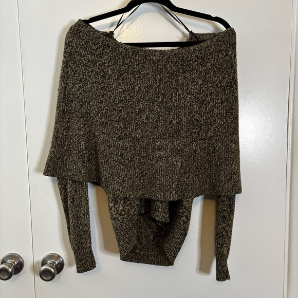 Michael Kors Brown Cowl Neck Sweater with Textured Knit - Picture 5 of 16